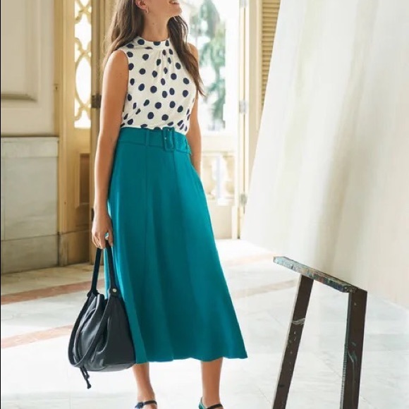 Boden Dresses & Skirts - Poste Belted Midi Skirt -Vibrant Teal